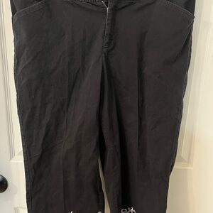 Christopher & Banks Black Petite Pants with Zip Detail